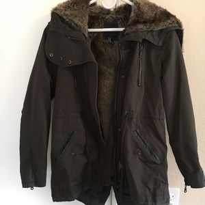 Forever 21 coat with faux fur lining